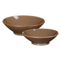 SERVIERSCHALEN-SET Sahara Dunkelbraun 2-tlg. - Dunkelbraun, Keramik (2/2/2cm) - Ritzenhoff Breker
