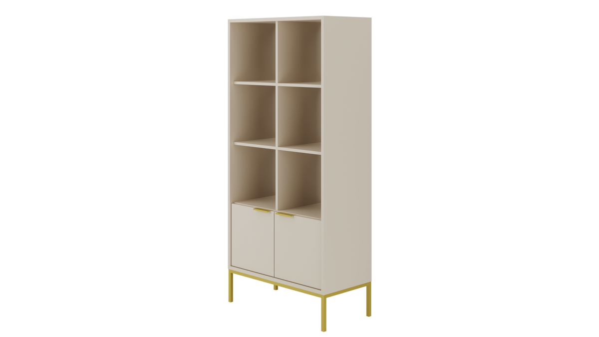 BÜCHERREGAL Austin 40/171,3/80 cm - Kaschmir/Goldfarben, Holzwerkstoff (80/171/40cm) - RAUMHIRSCH FURNITURE