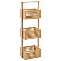 REGAL Bambusholz Hellbraun Waverly - Hellbraun, Holz (27/80/20cm) - Beliani