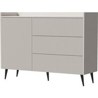 KOMMODE Arysa in Beige Kaschmir 92/126/41 cm - Kaschmir/Beige, Holzwerkstoff/Metall (126/92/41cm) - WFL GROUP