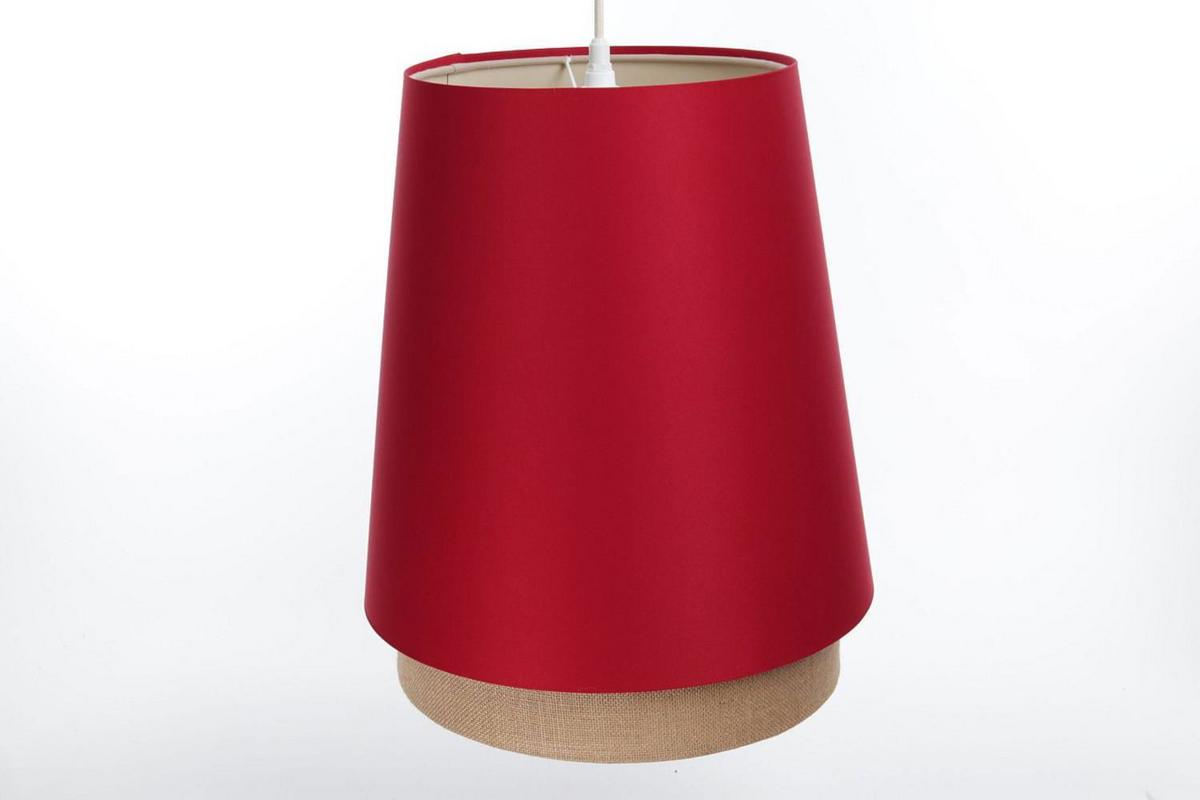 HÄNGELEUCHTE Rot 35/43 cm - Beige/Rot, Kunststoff (35/1.3/43cm) - ONZENO