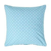 KISSENHÜLLE Polka Dots 60/60 cm, 100% Baumwolle - Blau, Textil (60/60cm) - Homescapes