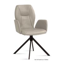 ARMLEHNSTUHL (6er-Set) Davita 58x92x60 Schwarz/Natur - Schwarz/Naturfarben, Kunststoff (60/92/58cm) - 58aufmkessel
