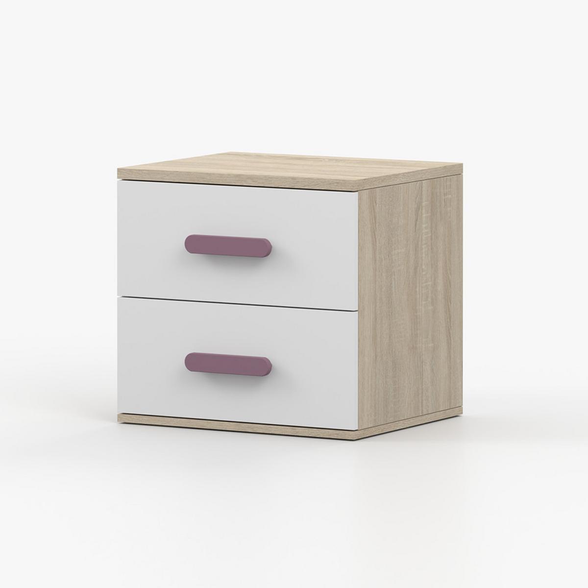 NACHTTISCH JONAS III 22, 55/51/44, 2 Schubladen, Sonoma-Eiche - Sonoma Eiche, Holzwerkstoff (55/44/51cm) - imoebel24