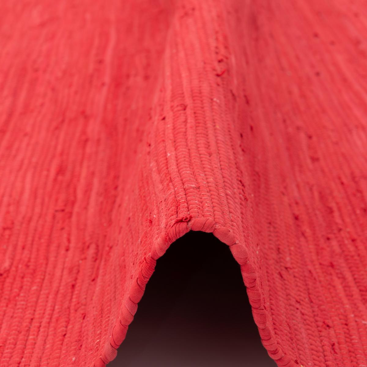 BAUMWOLLE NATUR TEPPICH LÄUFER JOLLY COTTON - Rot, Textil (90/160cm) - Pergamon