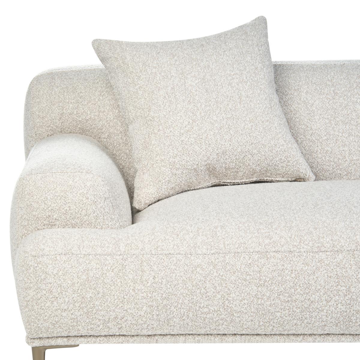 3-SITZER-SOFA Bouclé Cremeweiß Matila - Creme, Textil (233/70/94cm) - Beliani