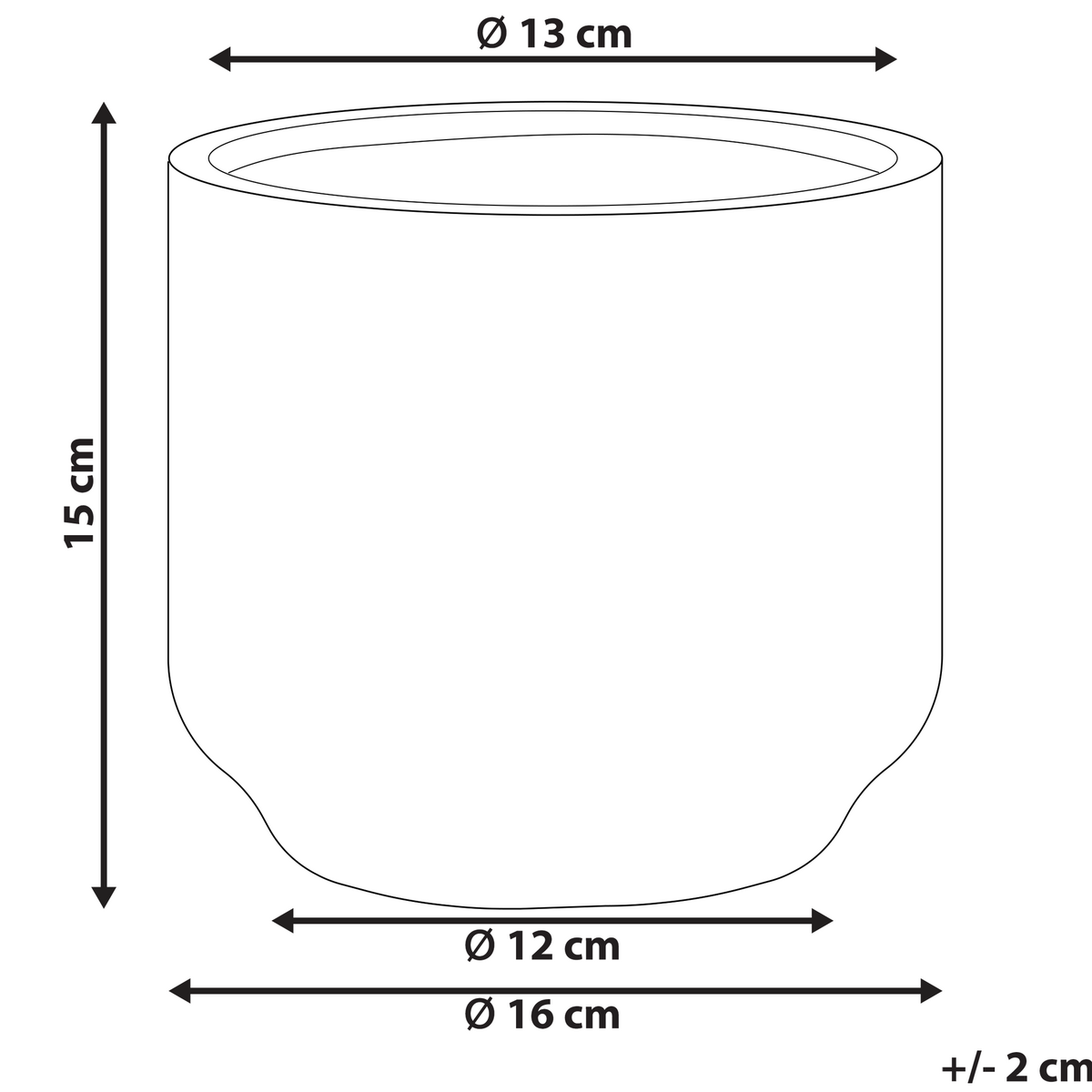 BLUMENVASE Steinzeug bunt Cyme - Multicolor, Stein (15cm) - Beliani