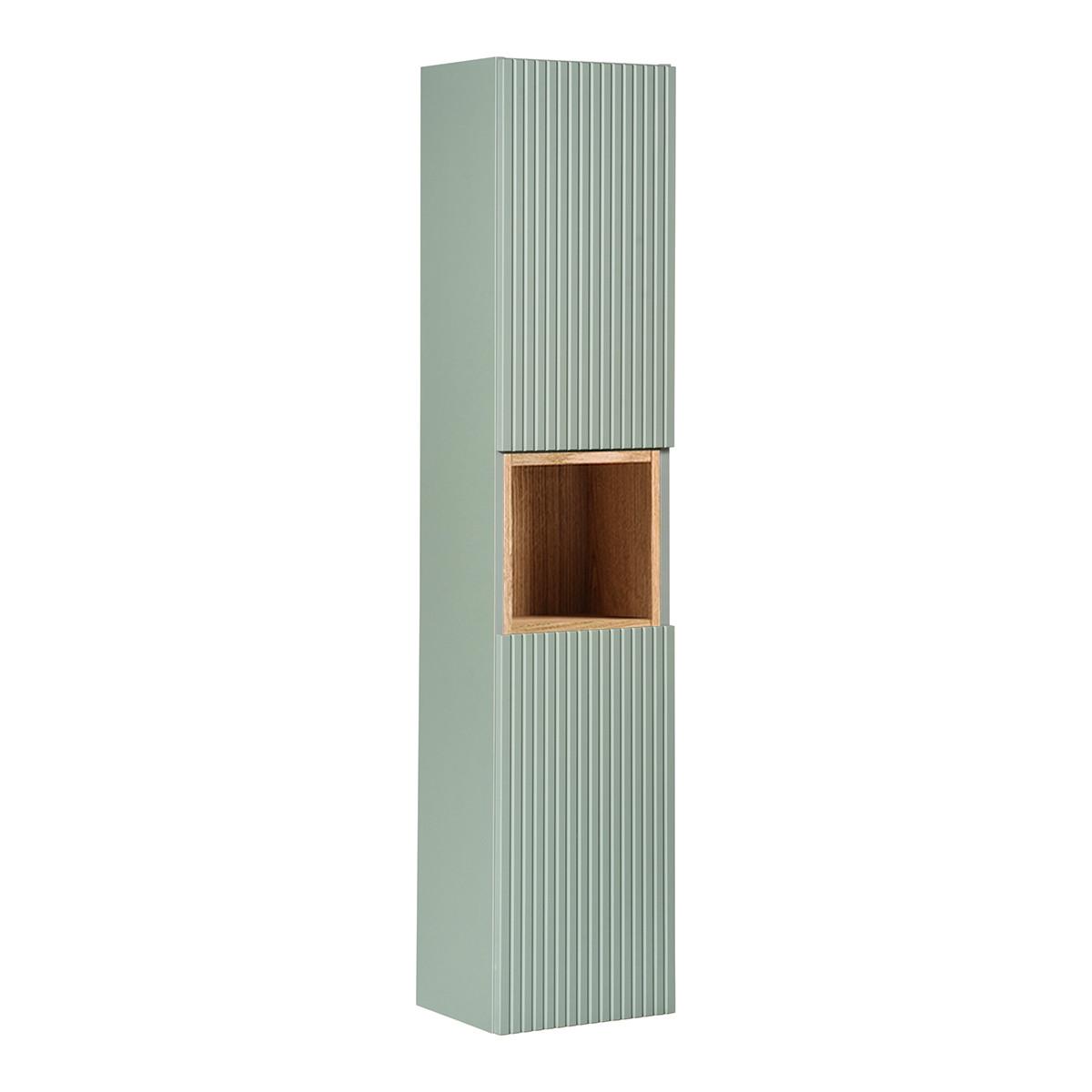 BADMÖBEL 60.4cm Jade 2er-Set Grün und Holz - Grün, Holzwerkstoff (60.4/59/40cm) - Petits-meubles