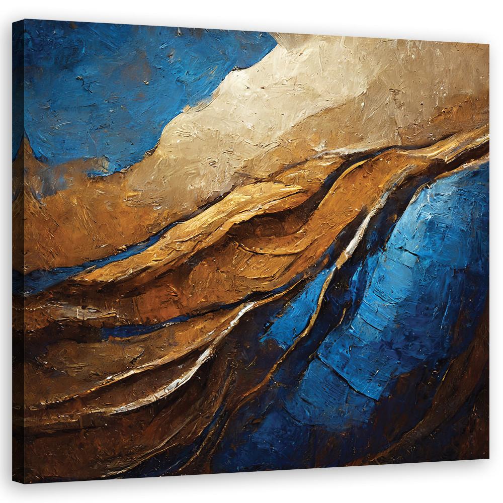 WANDBILD marine abstraktion - Multicolor, Textil (30/30cm) - Feeby