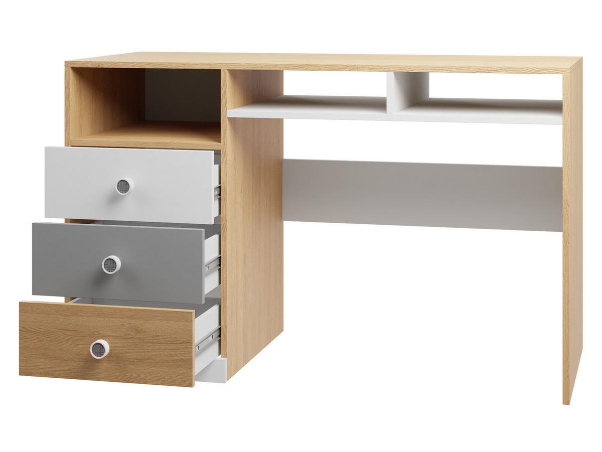 SCHREIBTISCH Pixel PX8 - Eichefarben/Weiß, Holzwerkstoff (125/55/76cm) - MIRJAN24