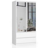 KLEIDERSCHRANK Weiß 180/90/51 - Weiß, Holzwerkstoff (90/180/51cm) - RAUMHIRSCH FURNITURE
