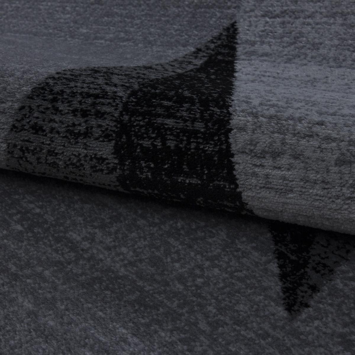 TEPPICH Kurzflor INN in Grau, mit Sternen-Motiv, 120 x 170 cm - Grau, Textil (170/120cm) - KADIMA DESIGN
