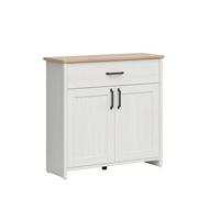 SIDEBOARD Aksel Weiß und Holz - Weiß, Holzwerkstoff (102/99/37cm) - Petits-meubles