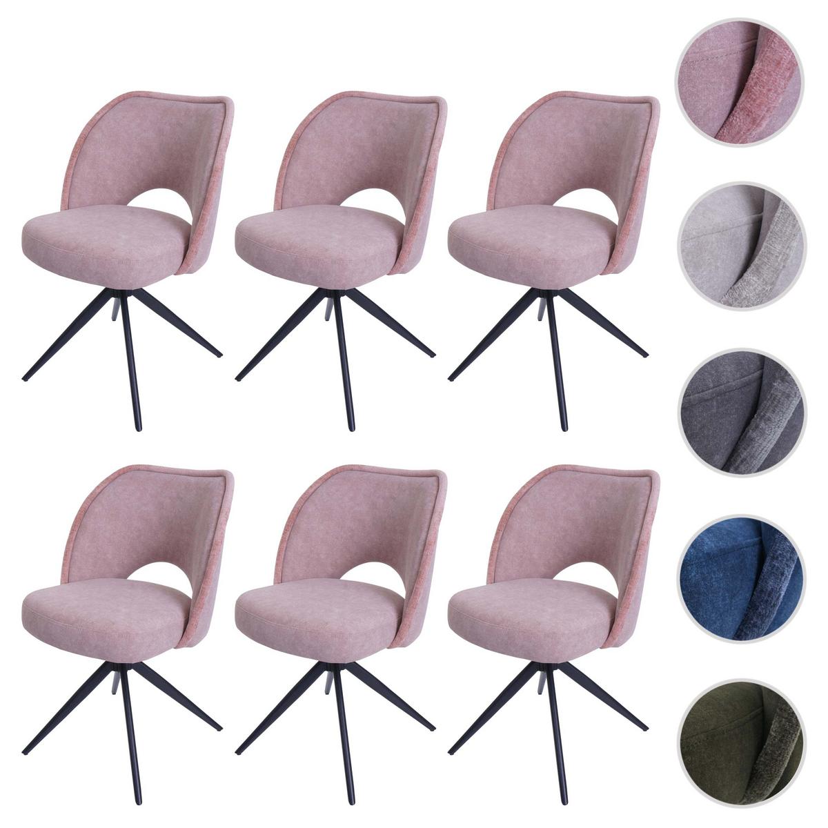 ESSZIMMERSTUHL Altrosa 6er-Set - Altrosa/Rosa, Textil (54/84/60cm) - MCW