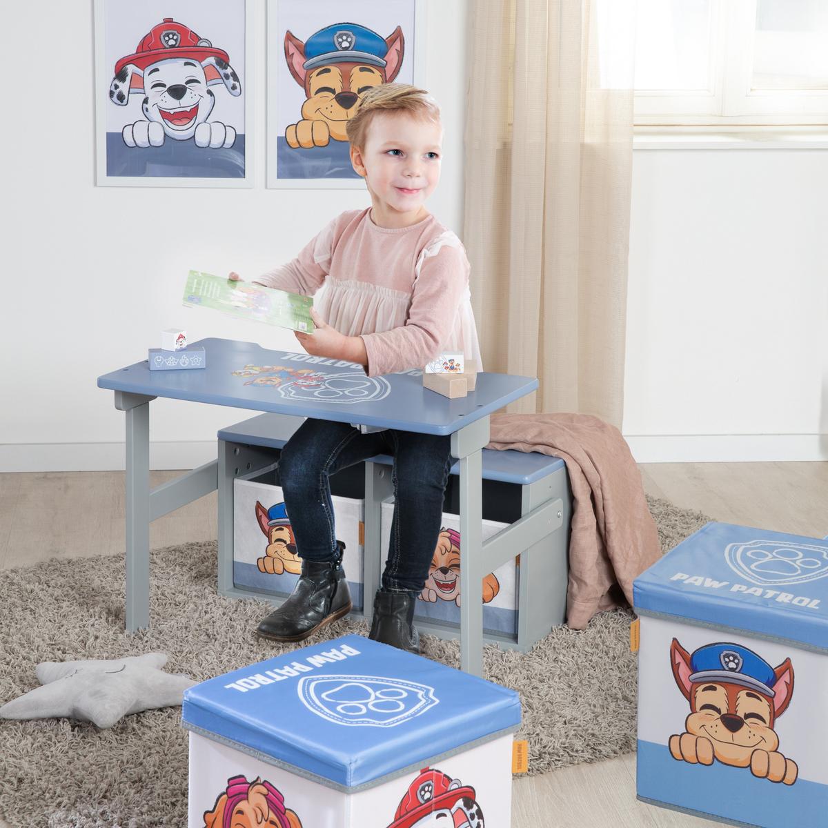 KLAPPBARE SITZBANK Paw Patrol - Multicolor, Holzwerkstoff (60/65.5/35cm) - Roba