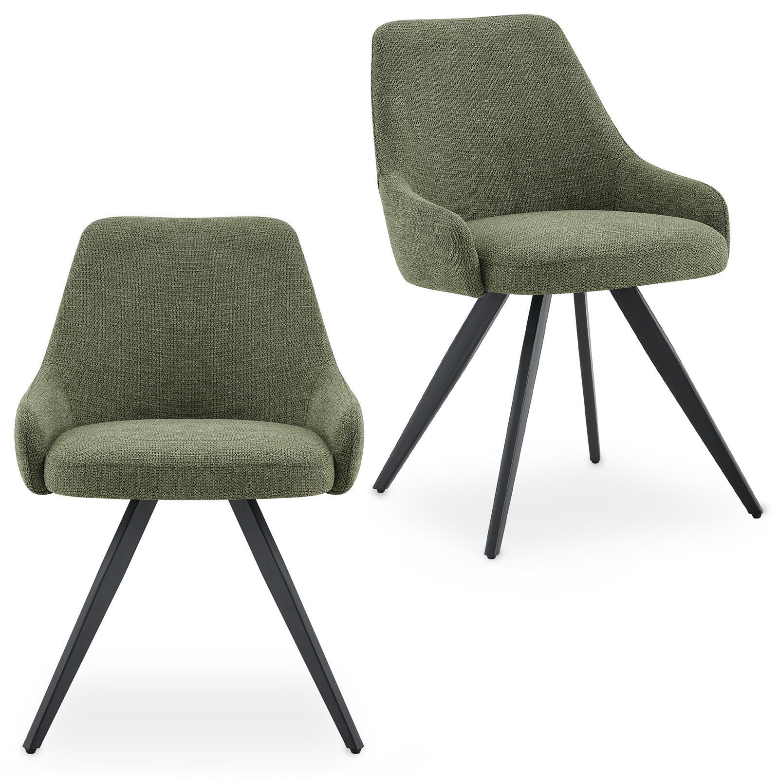 ESSZIMMERSTÜHLE VIGO 2er-Set grün - Grün, Textil (54/81/61cm) - IDIMEX