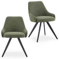 ESSZIMMERSTÜHLE VIGO 2er-Set grün - Grün, Textil (54/81/61cm) - IDIMEX