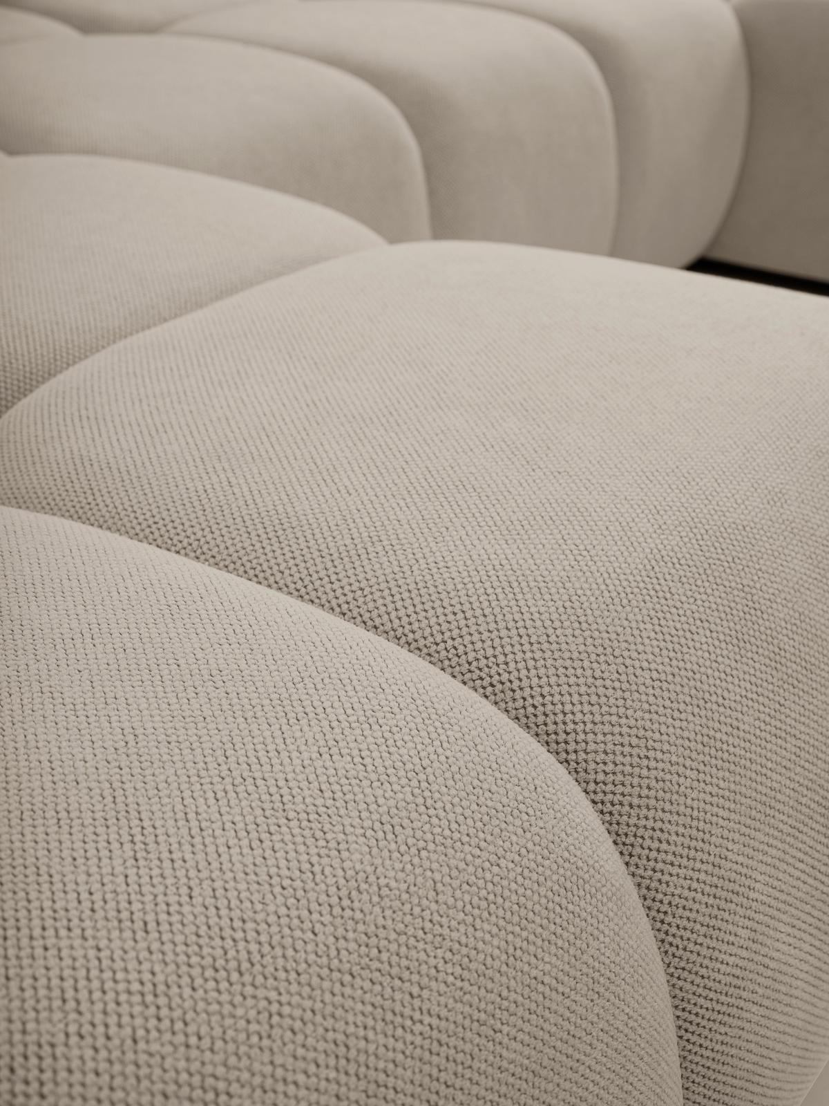 WOHNLANDSCHAFT DUCA U Beige Jersey mit Schlaffunktion - Beige, Holz (359/88/177cm) - MASSENO