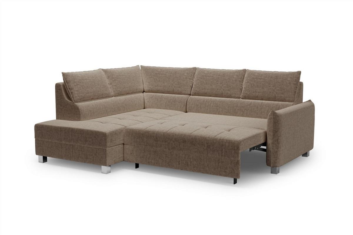 ECKSOFA Marno - Taupe, Holzwerkstoff/Textil (260/200cm) - Fun Möbel