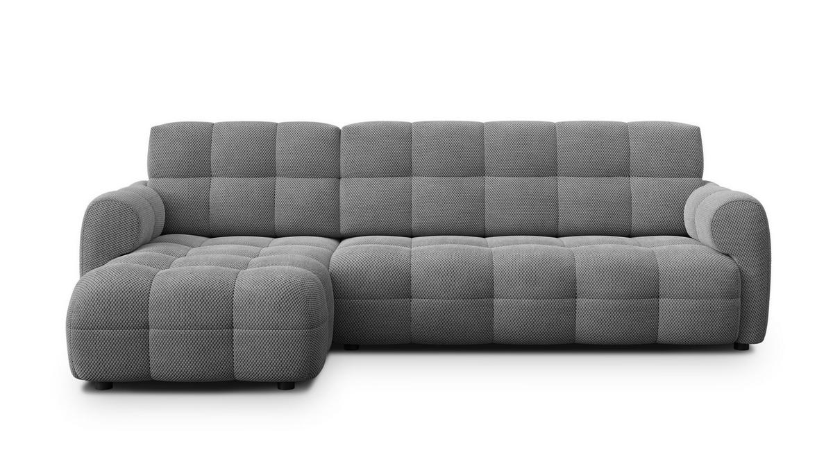 ECKSOFA MELLOW 4-Sitzer, grau - Schwarz/Grau, Holz/Textil (262/156cm) - Wozimo