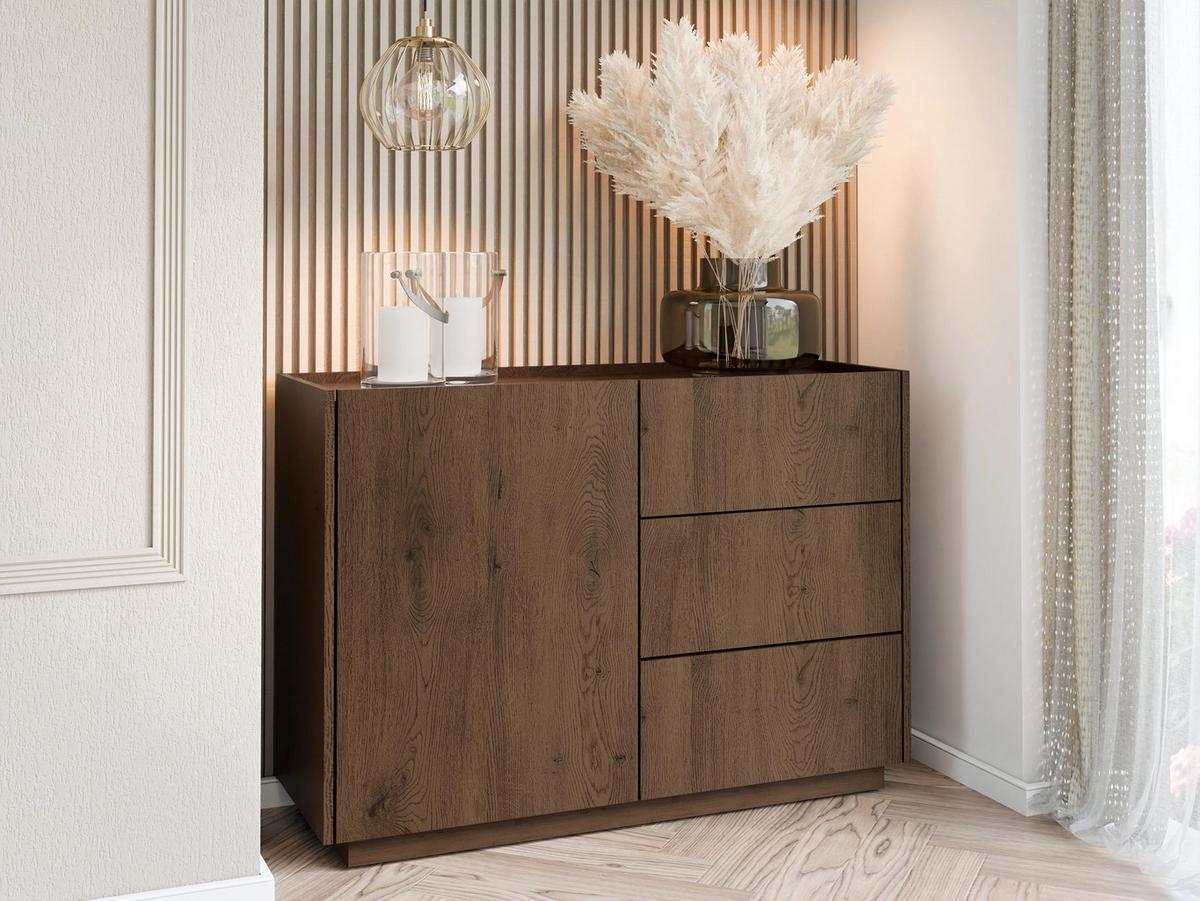 KOMMODE Mirtu KSZ100 - Nussbaumfarben, Holzwerkstoff (100/75/40cm) - MIRJAN24