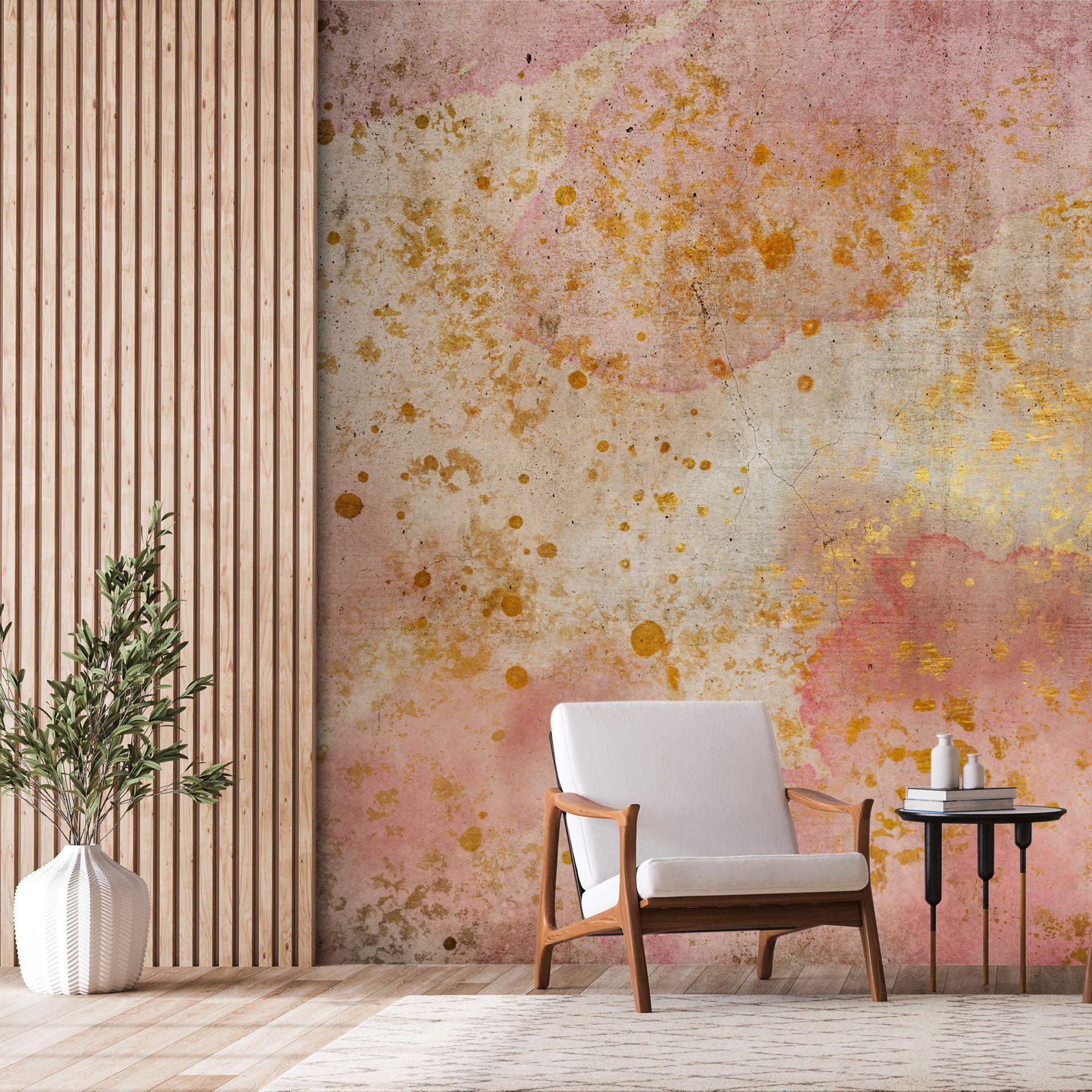 SELBSTKLEBENDE FOTOTAPETE 245/175 cm - Pink/Braun, Kunststoff/Textil (245/1cm) - KUNSTLOFT