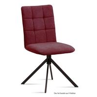 ESSZIMMERSTUHL (8er-Set) Drucy 47x91x60 Schwarz/Marsala - Brombeere/Schwarz, Kunststoff (60/91/47cm) - 58aufmkessel