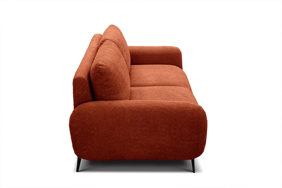 SOFA FEBE 3-Sitzer, dunkelorange - Dunkelorange/Schwarz, Holz/Textil (190/82/96cm) - Wozimo