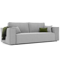 SOFA mit Schlaffunktion und Bettkasten, Hellgrau - Hellgrau/Grau, Holzwerkstoff/Textil (240/84/105cm) - Idohome