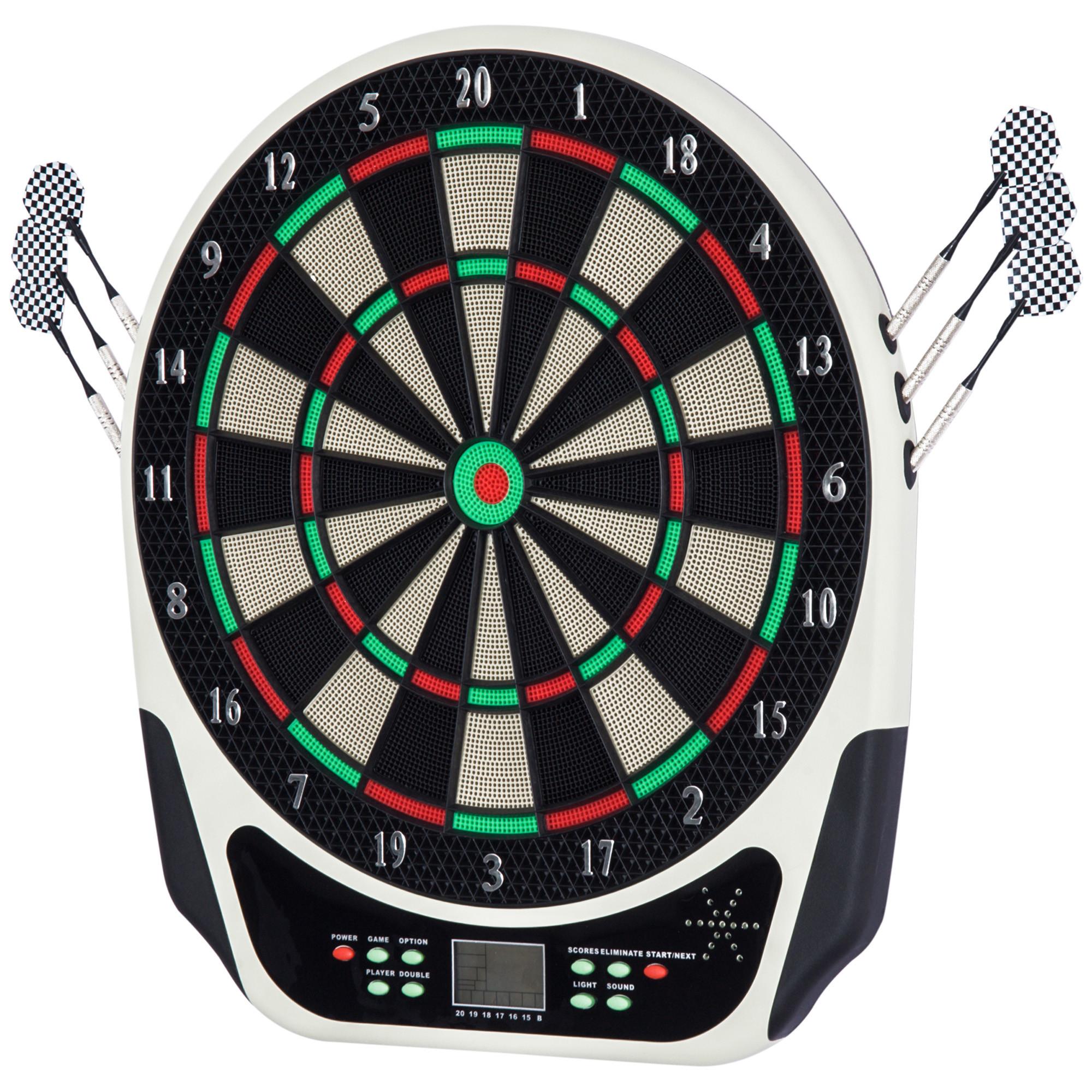 ELEKTRONISCHE Dartscheibe - Schwarz, Kunststoff (50/44cm) - HOMCOM