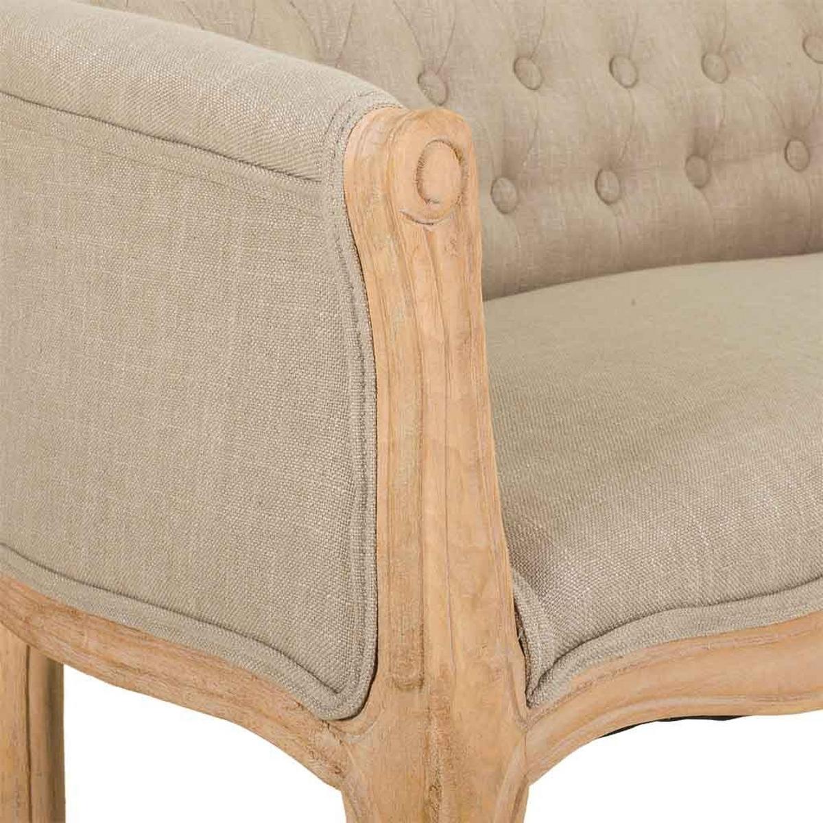 SOFA aus Holz 107x61x70 cm - Beige, Holz (107/70/61cm) - Wanderlust