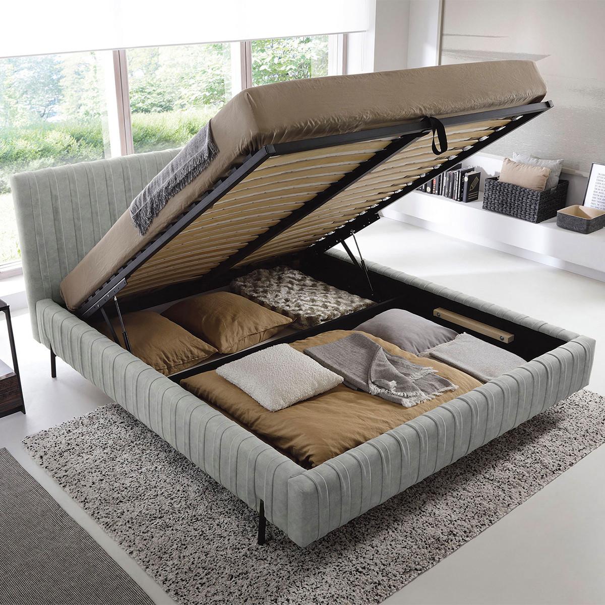 BOXBETT 180/200 Ori Grau - Grau, Holz (180/200cm) - Petits-meubles