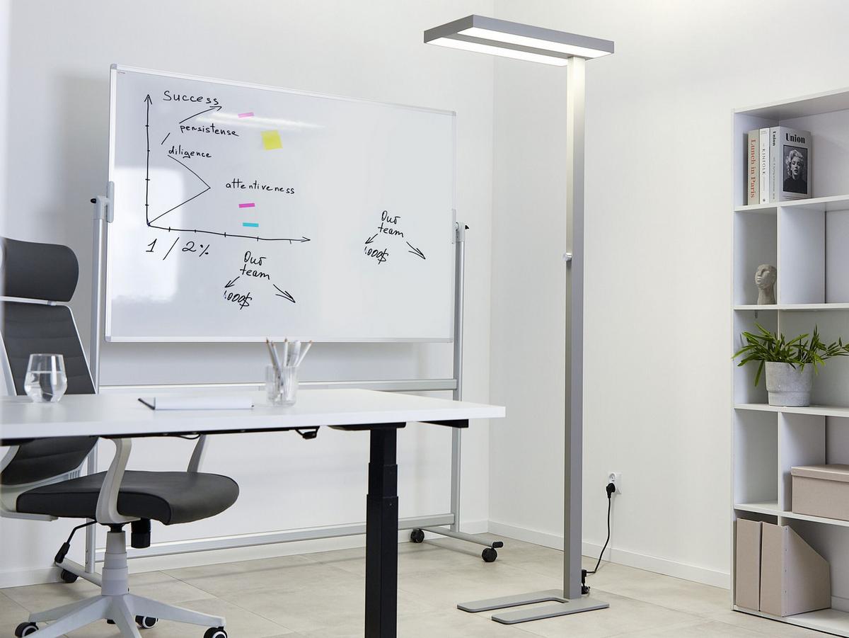 STEHLAMPE Taurus 61/29/197 cm - Silberfarben, Metall (61/29/197cm) - Beliani
