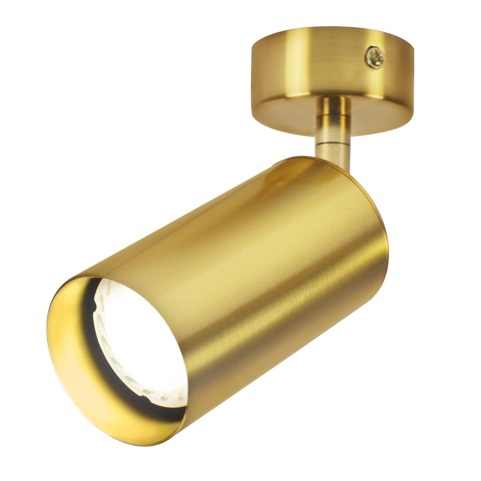 DECKENSTRAHLER Matteo 1-flammig 6/6/16 cm - Messingfarben, Metall (6/6/16cm) - Nettlife