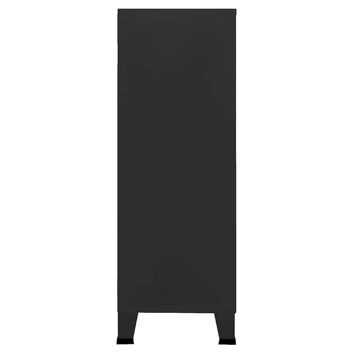 KOMMODE Blake 75/40/115 cm - Schwarz, Metall (75/115/40cm) - Nettlife