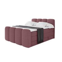 BOXBETT mit Matratze H3|H4 und Lattenrost - NINA-Z KING - 120x200 cm Aragon - Altrosa - Pink, Holzwerkstoff (120/200cm)
