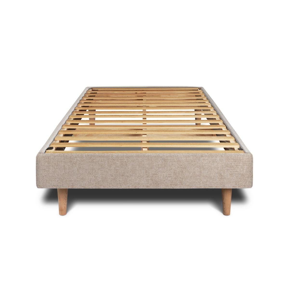 LATTENROST – Stoff – Im Bausatz - 90 x 190 cm - Beige/Braun, Karton/Holz (90/190cm) - Sommeil de Plomb