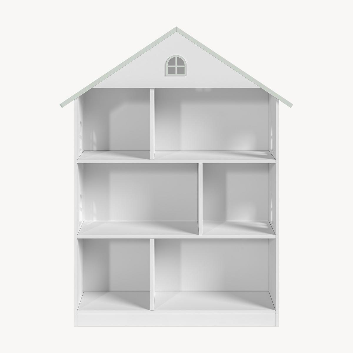 KINDERREGAL Vipsali - Weiß/Mintgrün, Holzwerkstoff (83/106.5/30cm) - [en.casa]