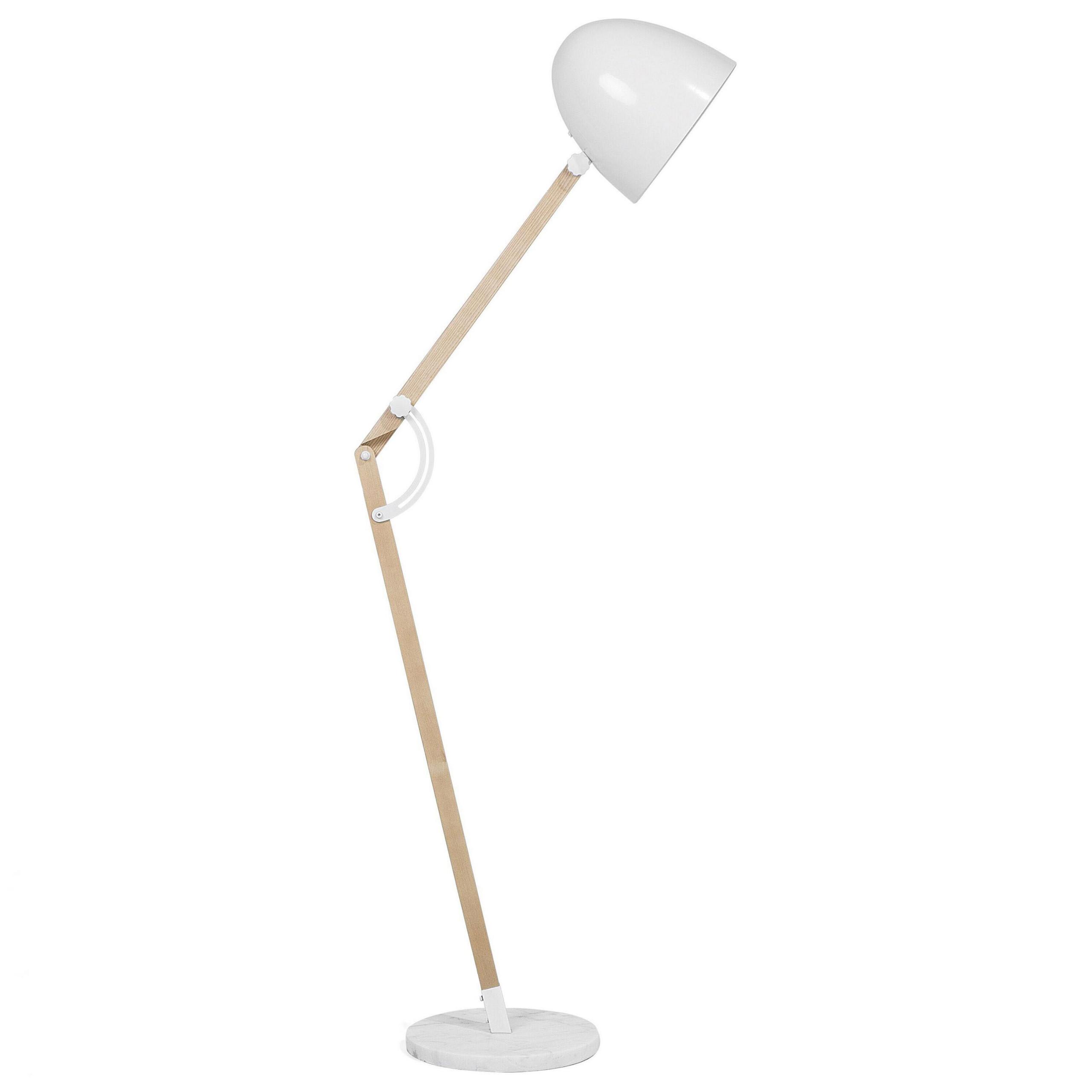 STEHLAMPE Hetton 35/35/175 cm - Weiß, Holz (35/35/175cm) - Beliani