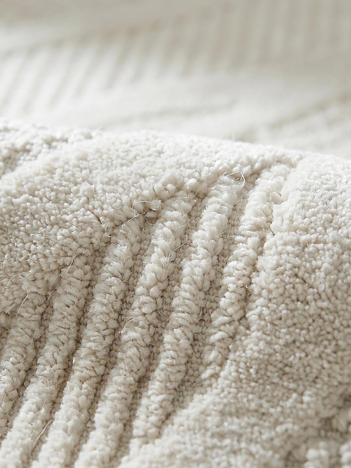 TEPPICH aus Wolle CARVE in Weiß, abstrakt, Florhöhe 14 mm, 200 x 300 cm - Beige, Textil (300/200cm) - KADIMA DESIGN