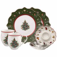 FRÜHSTÜCKS-SET TANNENBAUM Toy's Delight grün-weiß 6-tlg. - Weiß/Grün, Keramik (2/2/2cm) - Villeroy & Boch