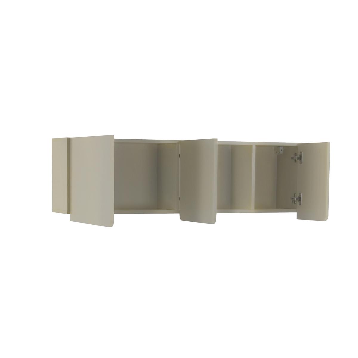 WANDREGAL Lico mit 3 Türen, Beige Sand - Beige, Holzwerkstoff (120/37/25cm) - Beautysofa