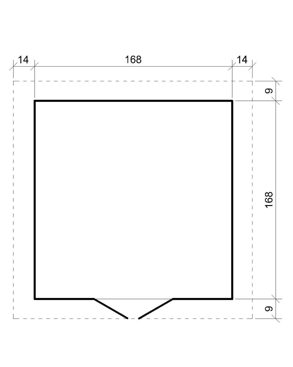 HOLZ-GARTENHAUS 2,82 m² – TIMBELA M320C1 - Naturfarben, Holz (196/218/186cm) - Timbela
