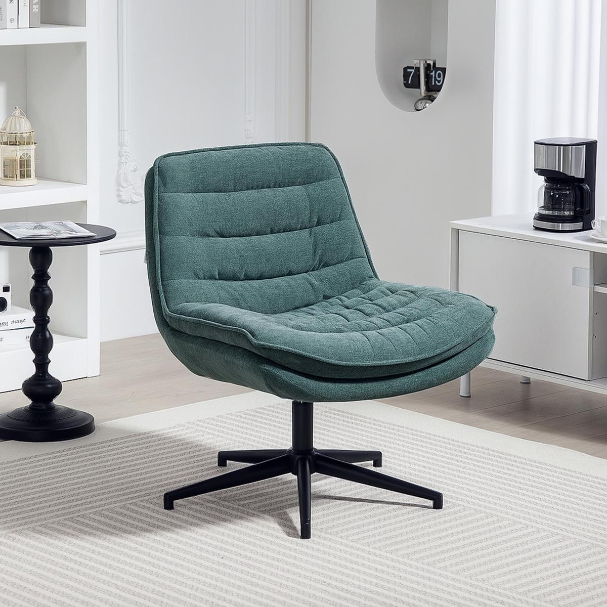 BÜROSTUHL Polyester Schaumstoff Dunkelgrün - Dunkelgrün, Kunststoff (65.5/80/76cm) - HOMCOM