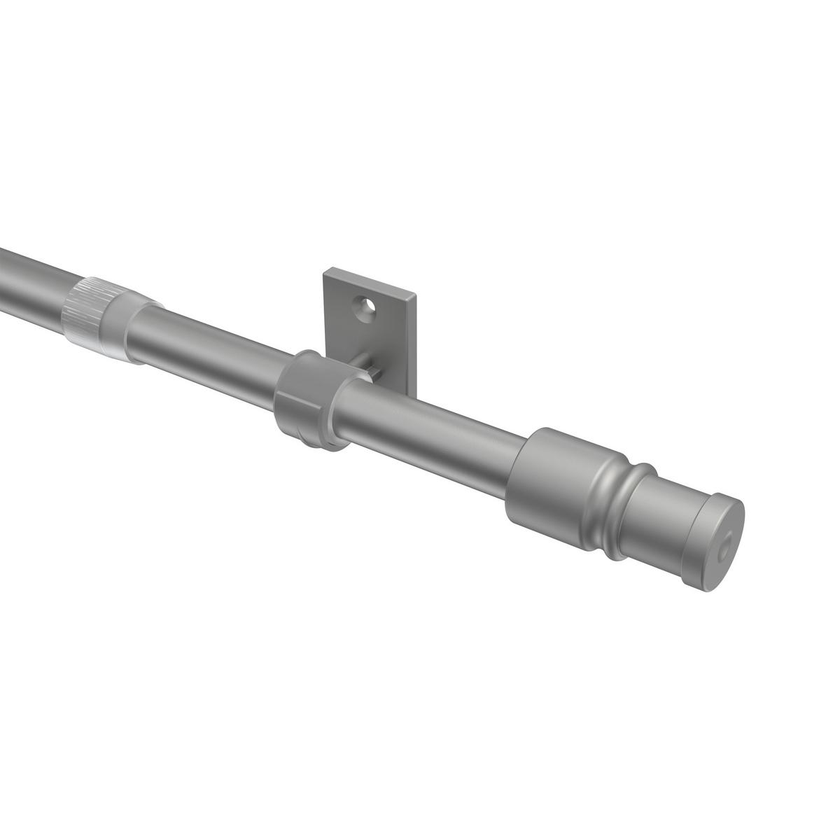 SCHEIBENSTANGE / CAFÉHAUSSTANGE Sora 55-85 cm, 12 / 10 mm Ø, Silbergrau - Alufarben, Kunststoff/Metall (3.5/3.2/85cm) - INTERDECO