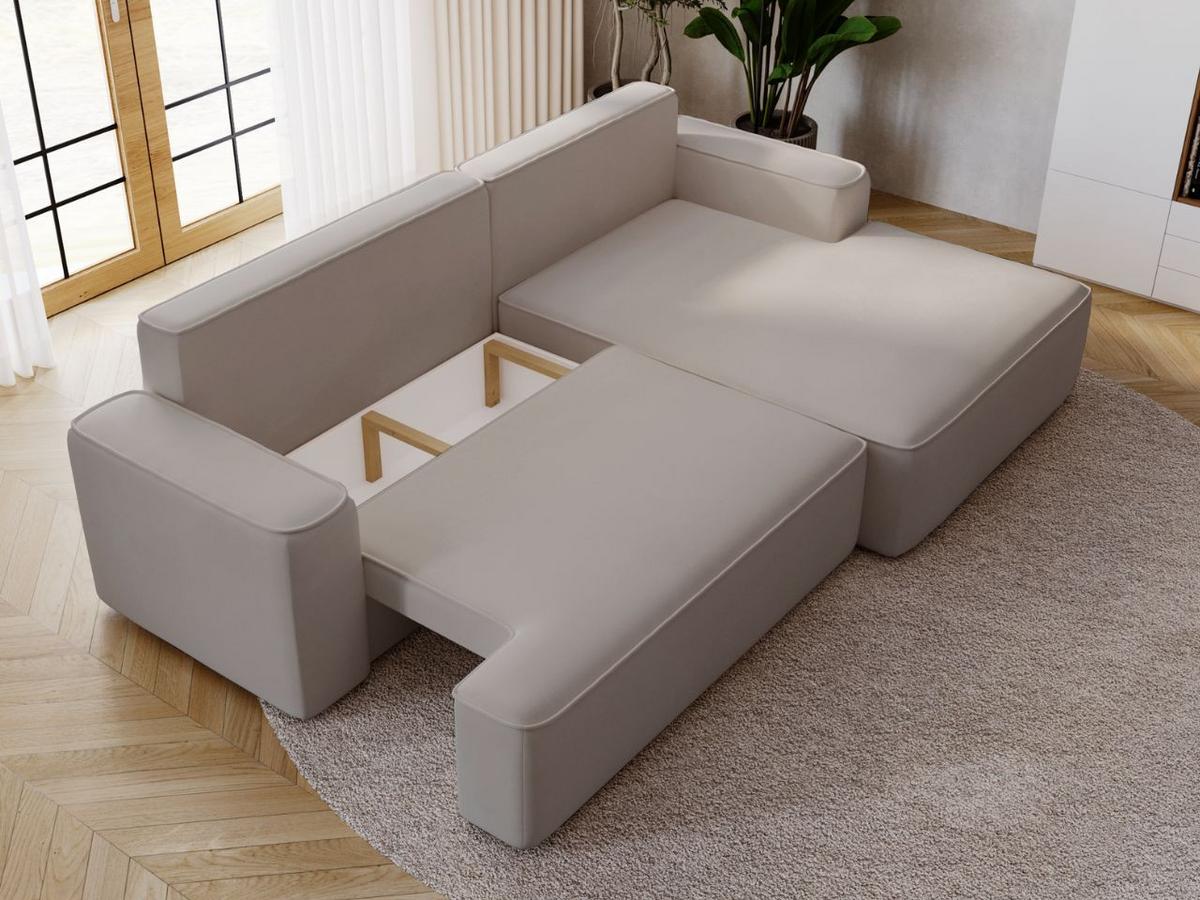ECKSOFA California Hellgrau Rechts - Hellgrau, Holz/Textil (270/165cm) - Graingold