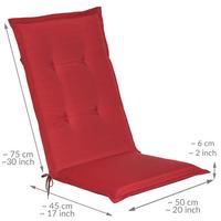 HOCHLEHNERAUFLAGE Loft HL 120/50/6 Rot - Rot, Textil (50/6/120cm) - Beautissu 