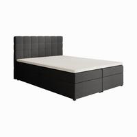 POLSTERBETT Topiq 144/203/103 schwarz - Schwarz, Holzwerkstoff/Textil (140/200cm) - Beautysofa