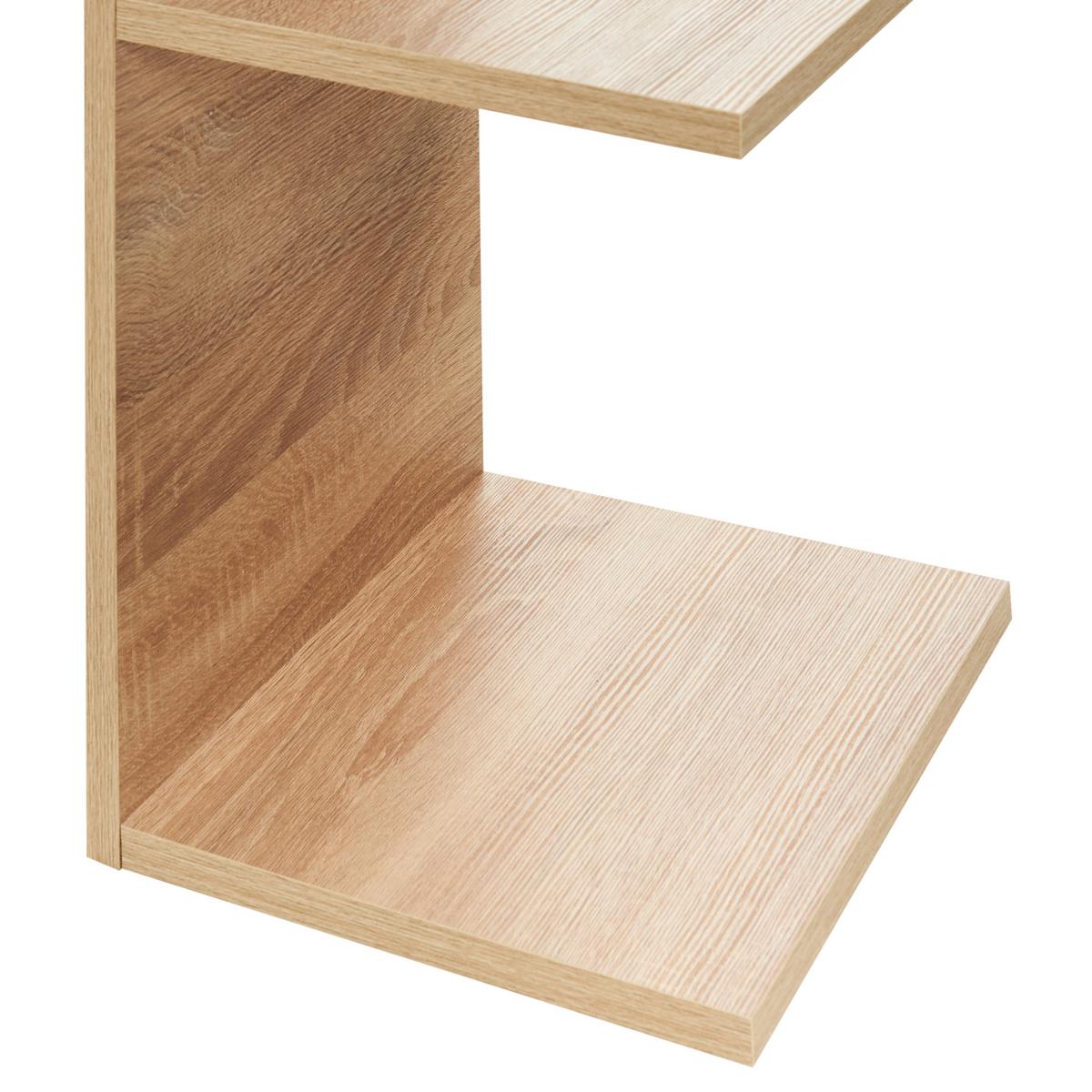 WANDREGAL 190 cm Hellbraun Eston - Braun, Holzwerkstoff (30/190/28cm) - Beliani