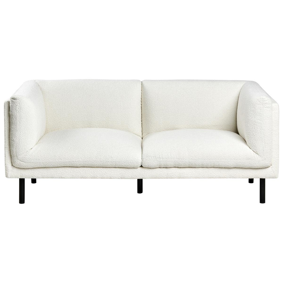 2-SITZER-SOFA Bouclé Cremeweiß Vorgod - Creme, Textil (180/76/84cm) - Beliani